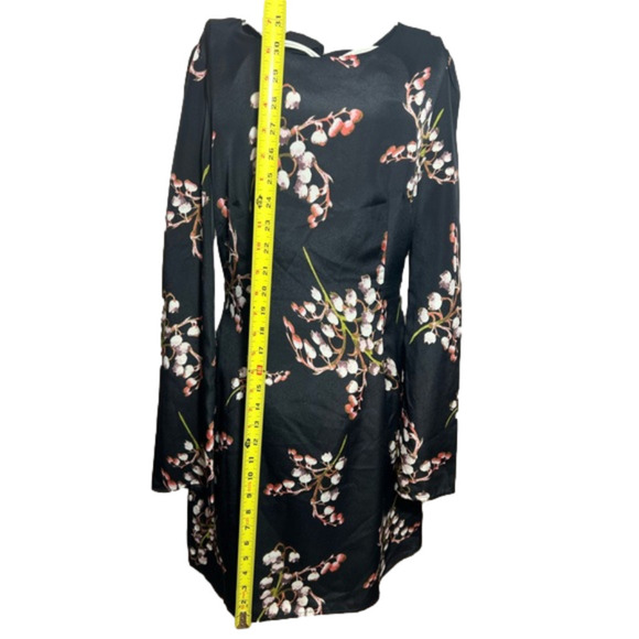Mm Couture by Miss Me Dress Silky Polysester Cherry Blossom Print Size Small - Picture 9 of 10